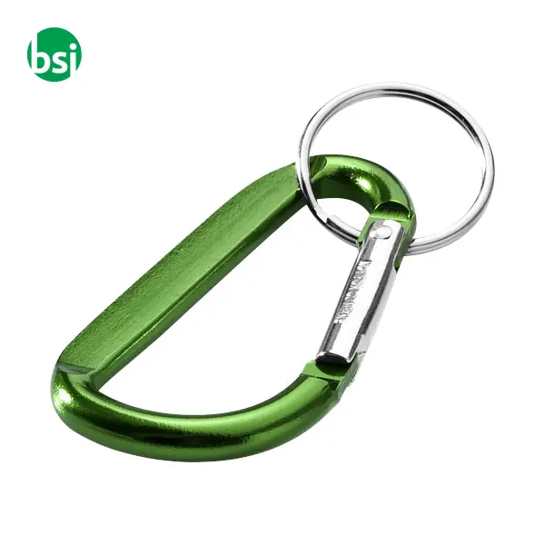 Timor recycled aluminium carabiner keychain -  7