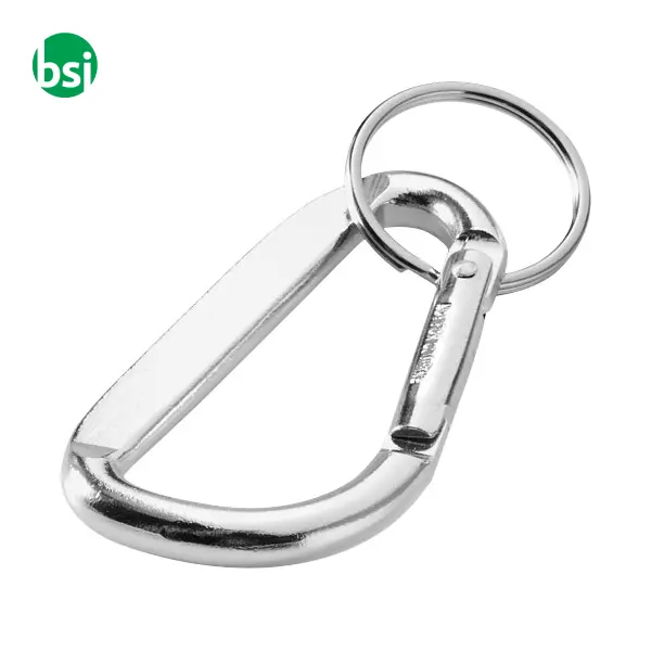 Timor recycled aluminium carabiner keychain -  8
