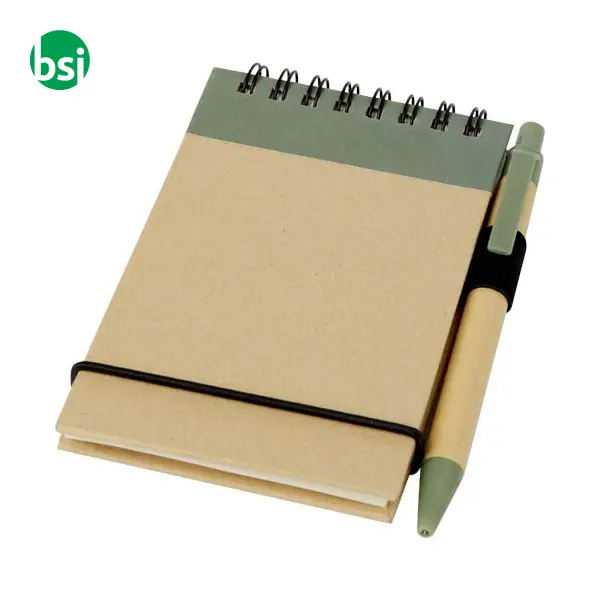 Zuse A7 recycled jotter notepad with pen -  8