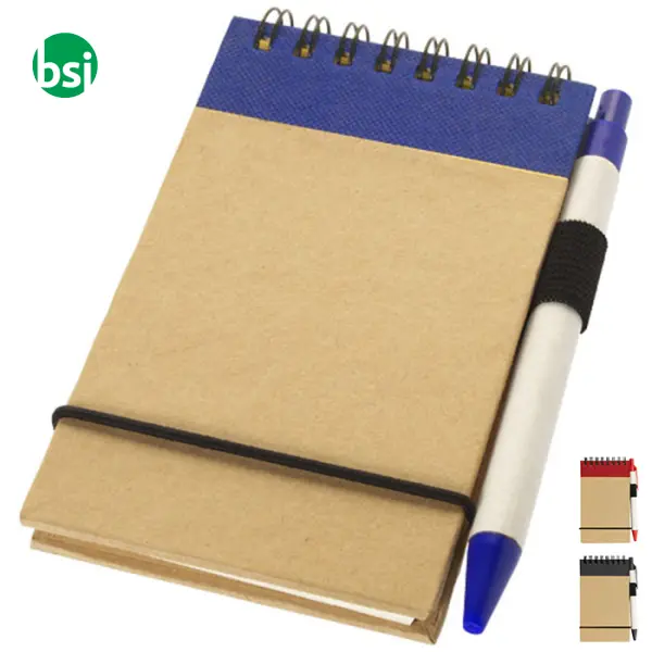 Zuse A7 recycled jotter notepad with pen -  1