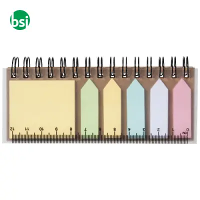 Spinner spiral notebook with coloured sticky notes  - 106736 - Immagine 4