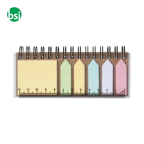 Spinner spiral notebook with coloured sticky notes  - 106736 -  4