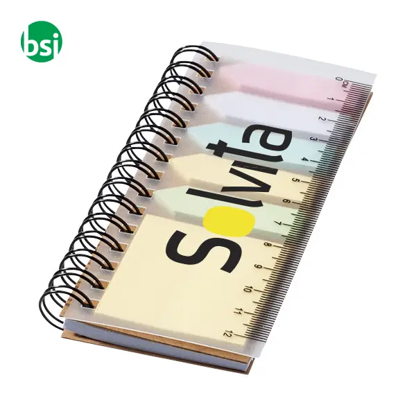 Spinner spiral notebook with coloured sticky notes  - 106736 -  2