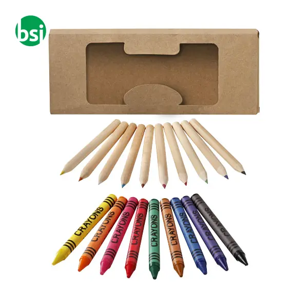 Lucky 19-piece coloured pencil and crayon set  - 106788 -  1