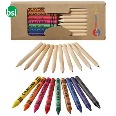 Lucky 19-piece coloured pencil and crayon set  - 106788 - Immagine 2