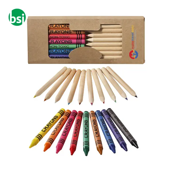 Lucky 19-piece coloured pencil and crayon set  - 106788 -  2