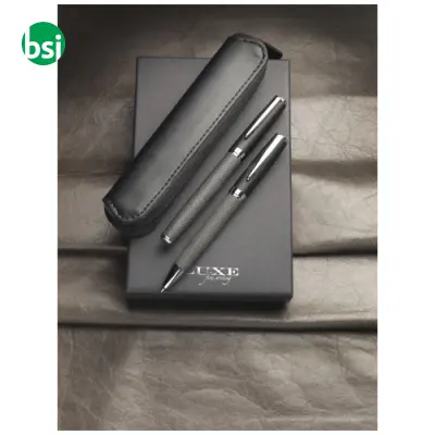 Carbon duo pen gift set with pouch  - 107110 - Immagine 9