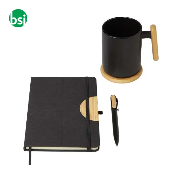 Laura A5 hard cover notebook and ballpoint pen gift set -  5