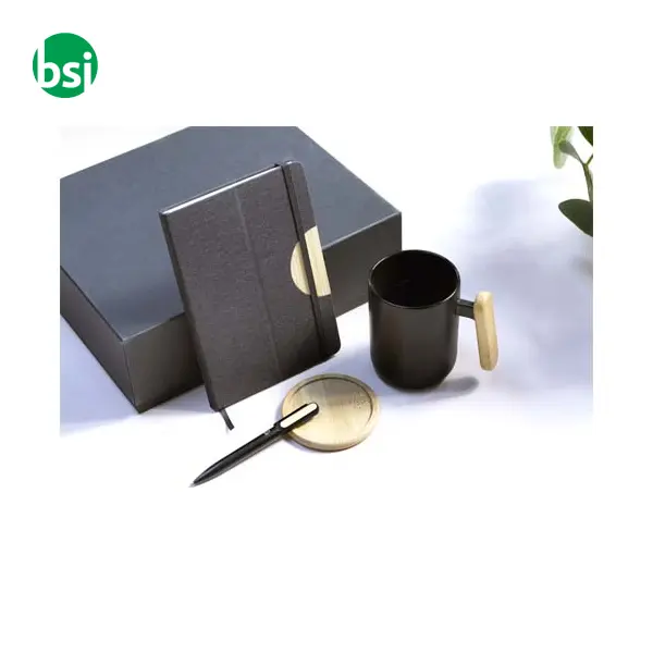 Laura A5 hard cover notebook and ballpoint pen gift set -  8