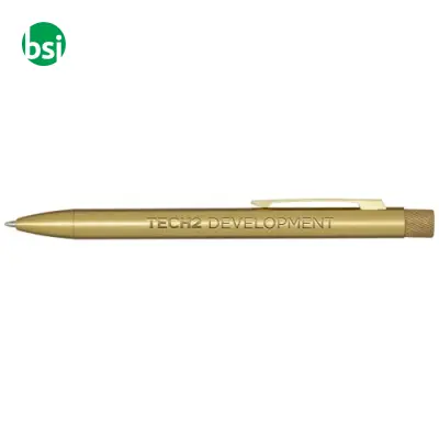 Beatriz recycled brass ballpoint pen black ink - Immagine 2