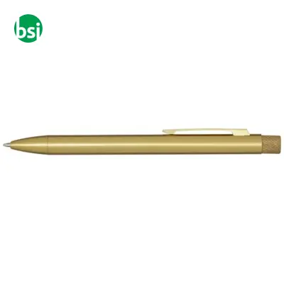 Beatriz recycled brass ballpoint pen blue ink - Immagine 4