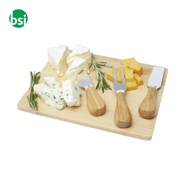 Ement bamboo cheese board and tools -  4