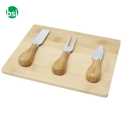 Ement bamboo cheese board and tools - Immagine 2