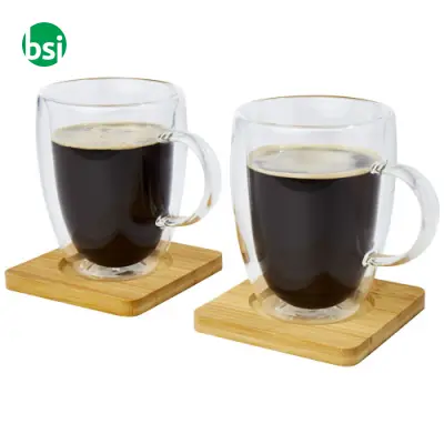 Manti 2-piece 350ml double-wall glass cup  - 113316 - Immagine 5