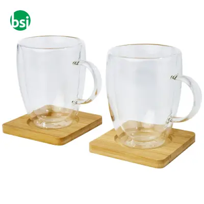 Manti 2-piece 350ml double-wall glass cup  - 113316 - Immagine 7
