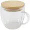 Lenora 250 ml glass cup with bamboo lid - Anteprima 4