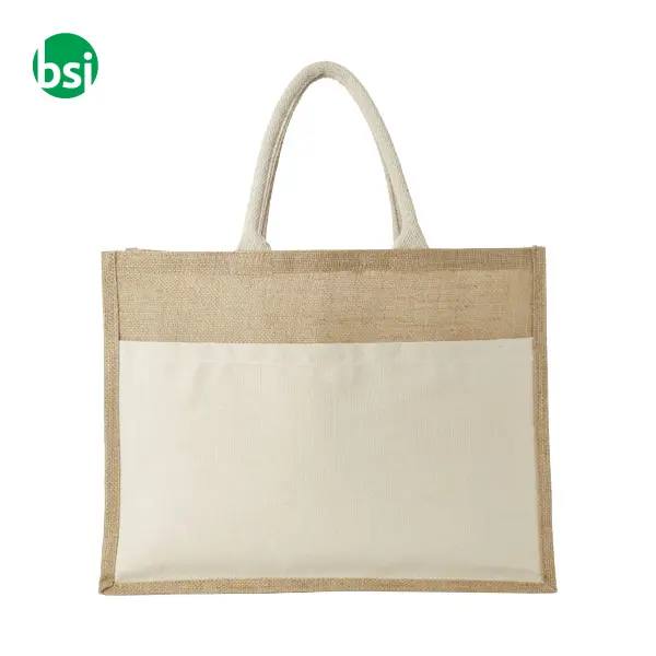 Mumbay cotton pocket jute tote bag 18L  - 119526 -  3