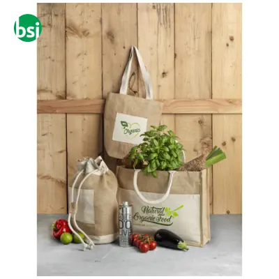 Mumbay cotton pocket jute tote bag 18L  - 119526 - Immagine 4