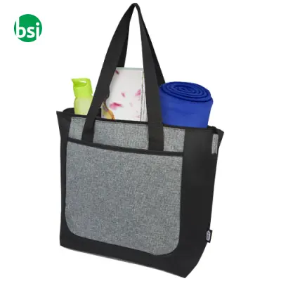 Reclaim GRS recycled two-tone zippered tote bag 15L  - 120657 - Immagine 5