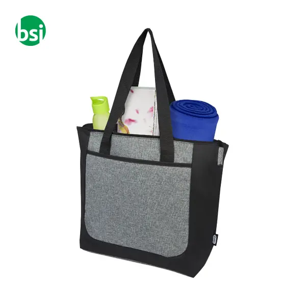 Reclaim GRS recycled two-tone zippered tote bag 15L  - 120657 -  5