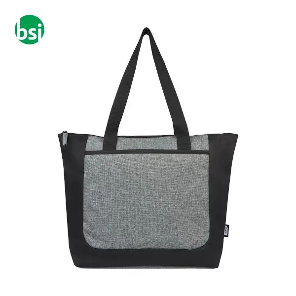 Reclaim GRS recycled two-tone zippered tote bag 15L  - 120657 -  3