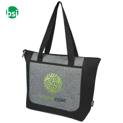 Reclaim GRS recycled two-tone zippered tote bag 15L  - 120657 - Immagine 2