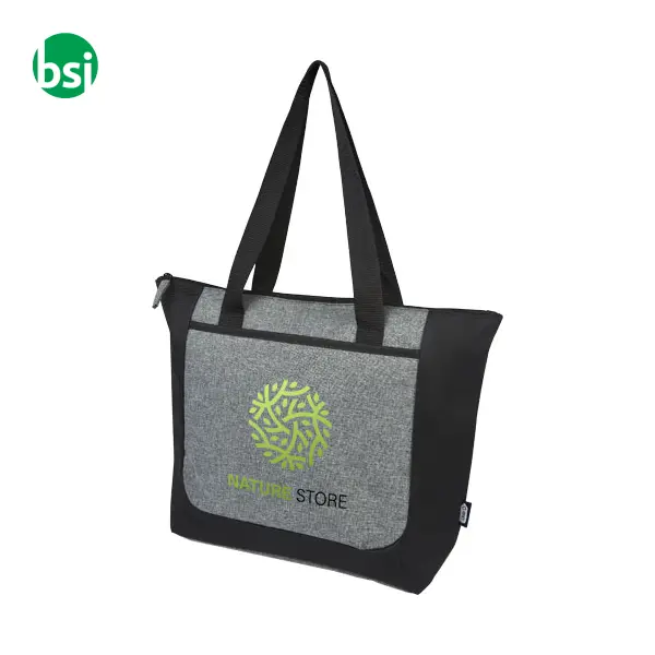 Reclaim GRS recycled two-tone zippered tote bag 15L  - 120657 -  2