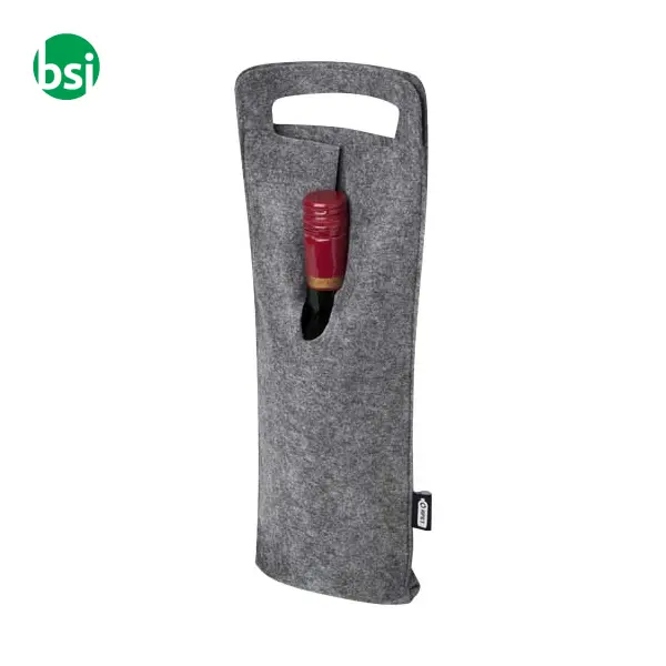 Felta 75 cl GRS recycled felt wine bag -  1
