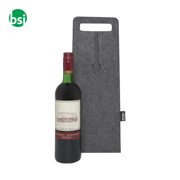 Felta 75 cl GRS recycled felt wine bag -  5