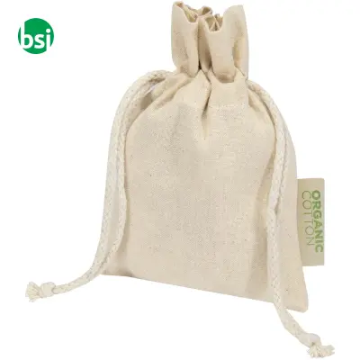 Gift bag made from organic fabric 15x10cm Odisha