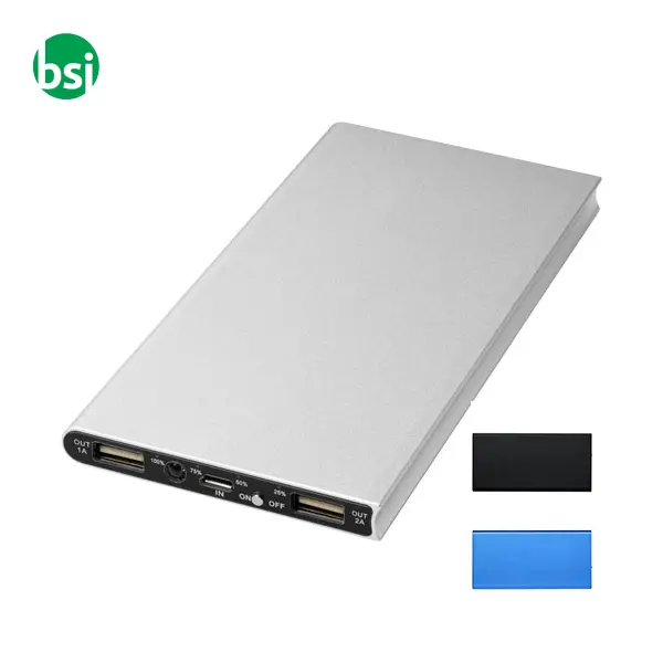 Plate 8000 mAh aluminium power bank -  1