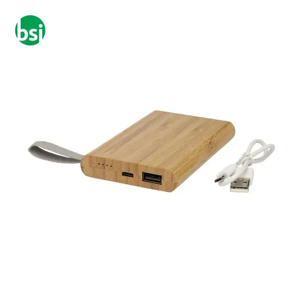 Tulda 5000 mAh bamboo power bank -  7