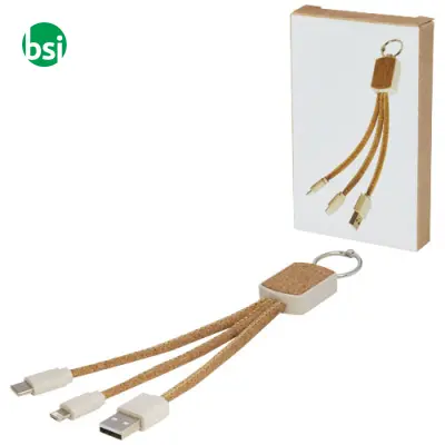 Bates wheat straw and cork 3-in-1 charging cable  - 124294 - Immagine 7