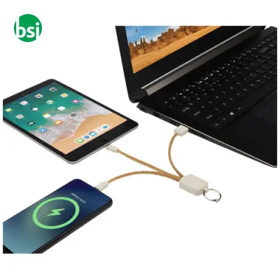 Bates wheat straw and cork 3-in-1 charging cable  - 124294 - Immagine 8