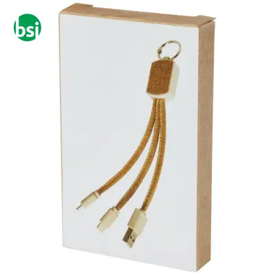 Bates wheat straw and cork 3-in-1 charging cable  - 124294 - Immagine 4