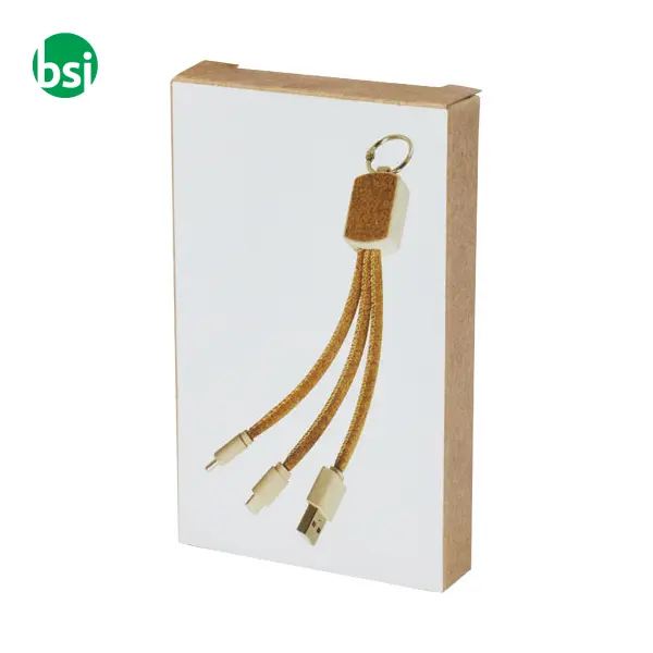 Bates wheat straw and cork 3-in-1 charging cable  - 124294 -  4