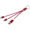 Metal 4-in-1 recycled aluminium charging cable with keychain - Anteprima 7