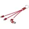 Metal 4-in-1 recycled aluminium charging cable with keychain - Anteprima 6