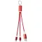 Metal 4-in-1 recycled aluminium charging cable with keychain - Anteprima 3