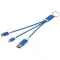 Metal 4-in-1 recycled aluminium charging cable with keychain - Anteprima 8