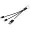 Metal 4-in-1 recycled aluminium charging cable with keychain - Anteprima 10