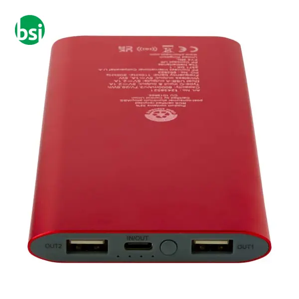 Juice 8000 mAh Type-C recycled aluminium wireless power bank -  6