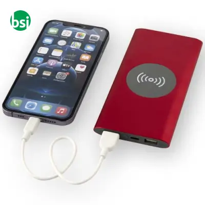 Juice 8000 mAh Type-C recycled aluminium wireless power bank - Immagine 7