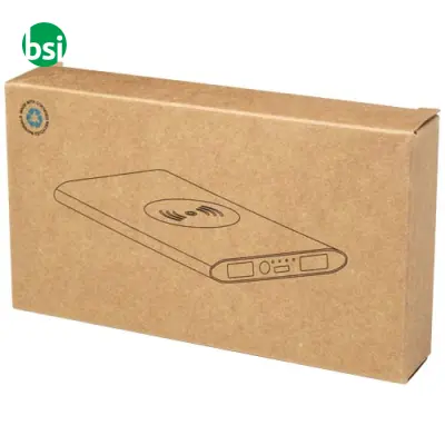 Juice 8000 mAh Type-C recycled aluminium wireless power bank - Immagine 3