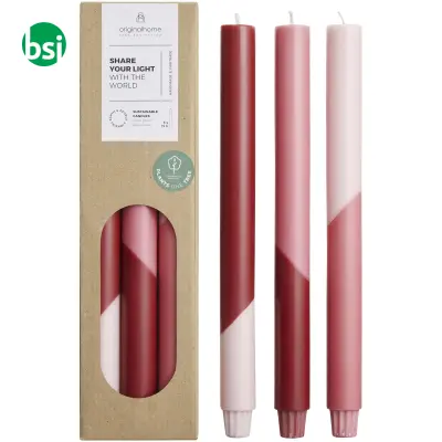 Set of 3 Originalhome Eden candles with colour design - Immagine 5