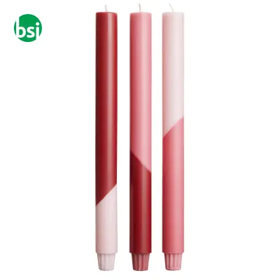 Set of 3 Originalhome Eden candles with colour design - Immagine 3
