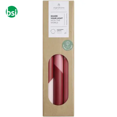 Set of 3 Originalhome Eden candles with colour design - Immagine 2