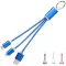 Metal 3-in-1 charging cable with keychain - Anteprima 1