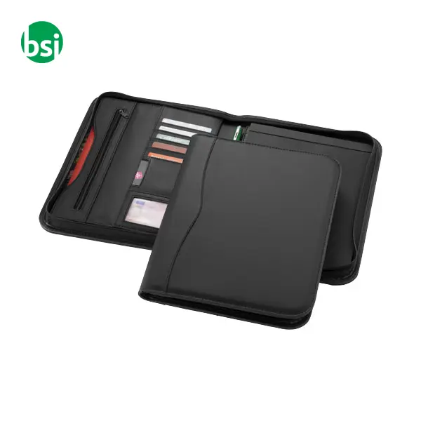Ebony A4 zippered portfolio Imitation leather - 119986 -  1
