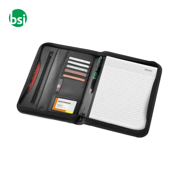 Ebony A4 zippered portfolio Imitation leather - 119986 -  6